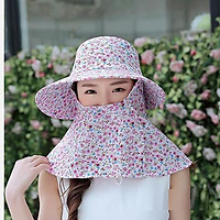 Mũ thô HOA khăn che mặt chống nắng tốt chất lượng siêu thích
