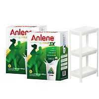 Combo 2 Sữa Bột Anlene Gold Movepro Hương Vanilla (Hộp Giấy 1,2kg) - Tặng kệ 3 tầng inochi