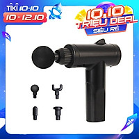 Máy (Súng) Massage WPL-666 Cầm Tay 6 Cấp Độ, Giúp Massage Toàn Thân, Dễ Sử Dụng, Hiệu Quả Nhanh Chóng - Tặng Kèm 4 Đầu Massage Chuyên Dụng