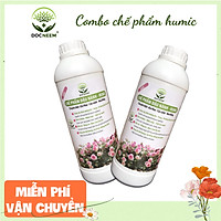 Combo Phân bón đậu tương, đậu nành chuối humic DOCNEEM kích mầm, chồi, hoa chuẩn form trên hoa hồng, cây cảnh, combo 2 chai 1 lít
