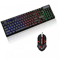Bàn Phím LED Giả Cơ Chuyên Game HN Bosston 803 và chuột R8 1602 - Hàng Chính Hãng