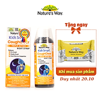 Siro Uống Nature’s Way Kids Smart Cough Clear Night Syrup Giảm Ho, Long Đờm, Tăng Cường Sức Khoẻ Hệ Hô Hấp 120ml