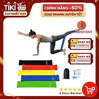 Bộ 5 dây đàn hồi tập gym, dây đàn hồi mini band tập yoga dây đàn hồi kháng lực cao cấp, dây đàn hồi tập thể dục Cleacco ( bộ 5 dây đủ màu trong 1 túi )