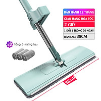 Cây lau nhà tự vắt thông minh, chổi lau nhà tự vắt thông minh 360 độ, 3 miếng lau Kitimop-RED