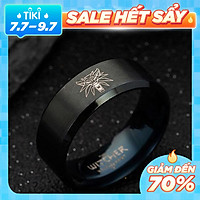 Nhẫn titanium không đen khắc hình Phim Thợ săn quái vật Witcher BHN100