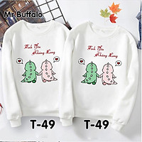 Áo nỉ đôi sweater nam nữ - áo đôi thu đông freesize từ 40kg-60kg