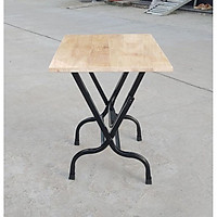 Bàn gỗ cao su tự nhiên 60x40x52 cm