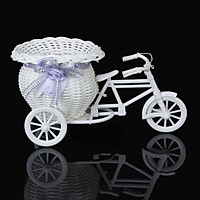Giỏ hoa xe đạp trang trí kệ tủ độc đáo, bông giả cắm sẵn nhiều mẫu