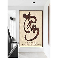 Tranh Thư Pháp Bằng Gỗ Chữ Tâm, Chữ Phúc, Chữ Đức, Chữ Lộc,Chữ Thọ.