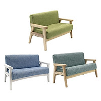 3 Pcs. 1/12 Dollhouse Bedroom Miniature Couch Chair Set, Gray / Blue