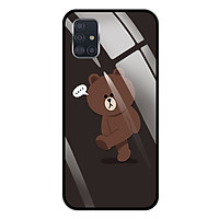Ốp lưng Kính Cường Lực cho Samsung Galaxy A51 - 0085 GAUBROWN01 - Hàng Chính Hãng