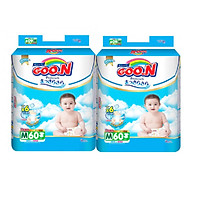 Combo 2 bịch tã dán Goo.n Premium super jumbo M60 miếng