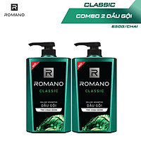 Combo 2 Dầu gội Romano hương nước hoa 650g/chai