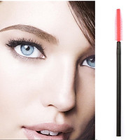 50Pcs Professional Mini Silicone Head Lash Brush Pack Black Tower Shape Brush One-off Eyelash Curler Sizable Gift Pack