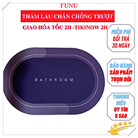 Thảm Lau Chân/Thảm Chùi Chân/ Thảm Lau Chân Chống Trơn Trượt Hình Vuông FN Bathroon Kích Thước 40x60CM- Hàng Chính Hãng