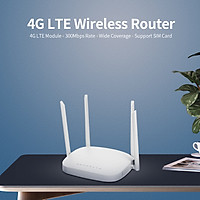X11 4G LTE Smart WiFi Router 300Mbps High Speed Wireless Router with 4 External Antennas SIM Card Slot White America