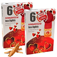 Combo 2 hộp 6 nến thơm tinh dầu Tealight Admit Romantica - gỗ đàn hương, nến trang trí, thơm phòng, thư giãn, khử mùi