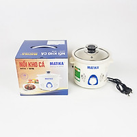 Nồi nấu chậm, Nồi tiềm, Nồi kho cá Matika MTK-9115 1,5 lít - Hàng chính hãng
