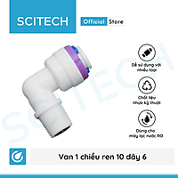 Van 1 chiều ren 10 ra dây 6 (Van 1 chiều co vỏ màng) dùng trong máy lọc nước - Hàng chính hãng