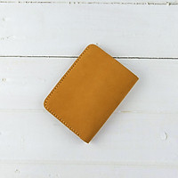 Ví nam da bò Nubuck (Bóp Nam) dáng đứng - Thiết kế và sản xuất bởi La Pelle tại Việt Nam - Màu sắc vàng bò phiên bản 2020