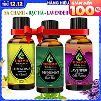 Combo 3 Tinh Dầu Sả Chanh + Tinh Dầu Bạc Hà + Tinh Dầu Oải Hương (Lavender) - Tinh Dầu Xông Phòng Nguyên Chất Giúp Thư Giãn, Đuổi Muỗi Và Thơm Phòng (3 chai 10ML)