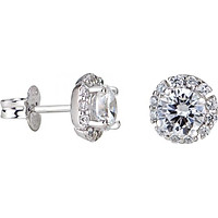 Bông tai bạc đính đá PNJSilver XMXMK000133-BO