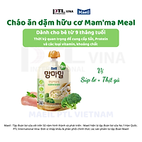 Cháo ăn dặm hữu cơ Mam'ma meal vị súp lơ xanh và thịt gà 9M