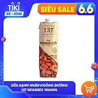 Sữa Hạt Hạnh Nhân Không Đường 137 DEGREES 1000ml