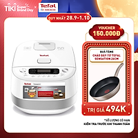 Nồi cơm điện cao tần Tefal RK808168 1.5L - 1200W - Công nghệ Fuzzy logic - Lòng nồi niêu dày 3mm với 5 lớp tích hợp - Ứng dụng công nghệ điện từ IH - Hàng chính hãng