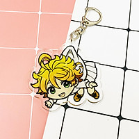 ( Mica trong acrylic ) Móc khóa The Promised Neverland Miền đất hứa Emma chibi anime