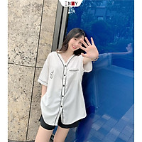 Áo kiểu nữ thêu thỏ ENVY S176 cổ V viền nổi freesize