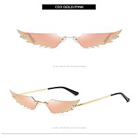 New Fashion Hot  Sunglasses Women Rimless Sun Glasses Eyewear Frameless --Black / Green / Pink / Purple