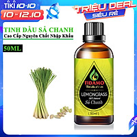 Tinh dầu Sả Chanh Thiên Nhiên Cao Cấp 50ML (Lemongrass) - Tinh dầu Sả Chanh Nguyên Chất TIDAMO Giúp Bảo Vệ Sức Khỏe, Kháng Khuẩn, Đuổi Muỗi Và Thư Giãn Tinh Thần