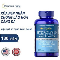 Viên uống Puritan's Pride Hydrolyzed Collagen Thủy Phân 1000mg 180v của Mỹ, trẻ hóa làn da, giúp móng tóc chắc khỏe, tăng đề kháng cho cơ thể, tốt cho thị lực, các vấn đề về xương khớp, kiểm soát cân nặng