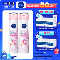 Combo 2 Xịt Serum Ngăn Mùi NIVEA Trắng Mịn Hương Hoa Hồng Hokkaido (150ml) - 85304