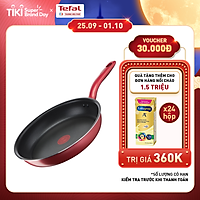 Chảo chiên chống dính đáy từ Tefal 28cm So Chef G1350695 - Dùng mọi loại bếp - Chấm đỏ báo nhiệt thông minh - Hàng chính hãng