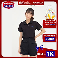 Áo polo nữ GUMAC ATB814 thêu chữ phong cách trẻ trung, năng động