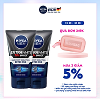 Bộ 2 Sữa Rửa Mặt Nivea Men Bùn Khoáng Sáng Da Và Mờ Vết Thâm Mụn (100g*2)