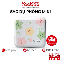 Pin sạc dự phòng Yoobao M4 mini 10000mAh-Li-Polymer - 2 đầu vào 2 đầu ra cho điện thoại máy tính bảng - hàng chính hãng