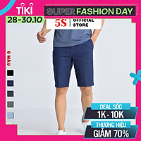 Quần Short Nam 5S Premium (6 màu), Chất Kaki Cotton Co Giãn Tốt, Bền Màu (QSK21004-01)