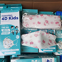 Khẩu trang y tế trẻ em 4D KIDS NAM ANH FAMAPRO 3 lớp kháng khuẩn 99% lọc bụi mịn chống tia UV thiết kế nhượng quyền HÀN QUỐC ôm sát khuôn mặt cho bé dễ thở