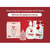 Cốc nguyệt san Inacup size A , 100 % silicone y tế ( tặng kèm dung dịch vệ sinh tiệt trùng 2in1 Dr.Sante )