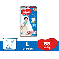 Tã Dán Huggies Dry Gói Cực Đại L68 (68 Miếng) - Bao Bì Mới