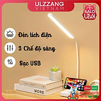 Đèn học để bàn tích điện sáng, đèn led mini đọc sách, làm việc.