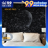 Thảm trang trí tranh vải treo tường họa tiết dải ngân hà bầu trời sao decor phòng nhà cửa, dán tường, cạnh giường