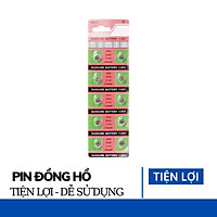 Vỉ 10 pin đồng hồ phổ thông AG4 - 626 - 377A