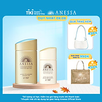 Bộ đôi Kem chống nắng dưỡng da dạng sữa bảo vệ hoàn hảo Anessa Perfect UV Sunscreen Skincare Milk SPF 50+ PA++++ 60ml + Kem nền trang điểm BB chống nắng dưỡng da Anessa SPF 50+ PA++++ 25ml