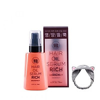 Tinh chất dưỡng tóc chắc khoẻ, bóng mượt Wonder Bath Grapefruit Hair Oil Serum 65ML + Tặng Kèm 1 Băng Đô Tai Mèo (Màu Ngẫu Nhiên)