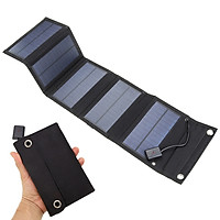 5V 15W USB Solar Charger Portable Solar Cell Waterproof Solar Battery Chargers USB Solar Panel Power Bank with 5 Solar