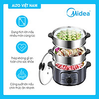 Nồi hấp điện MIDEA MZ-ZG26Easy401 3 ngăn hấp dung tích 10 lít - Hàng chính hãng